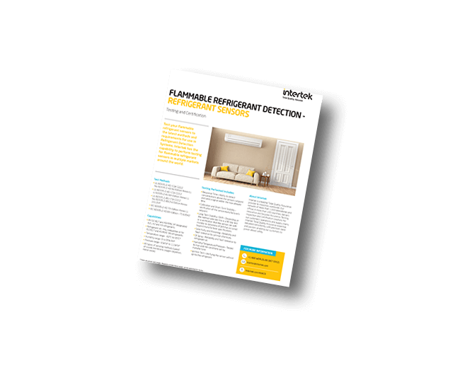 Flammable Refrigerant Detection Sensor Testing | Fact Sheet