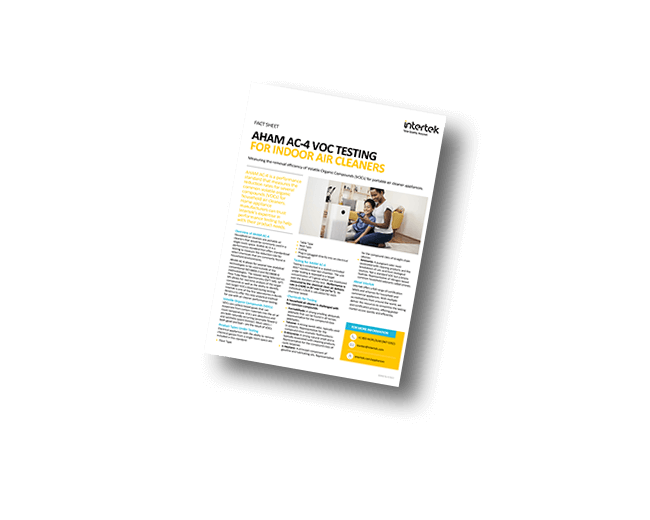 AHAM AC-4 Testing: Measuring Removal Efficiency of Volatile Organic Compounds (VOCs) for Portable Air Cleaners