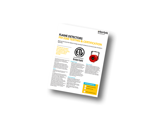 Flame Detectors: FM 3260 Testing & Certification fact sheet