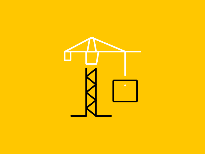 Illustration of industrial lifting crane